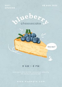 Hand drawn bakery poster template vector
