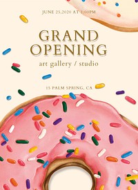 Grand opening bakery poster template