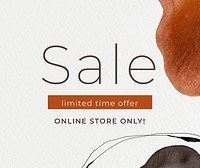 Sale limited time offer online store only social media shop advertisement template vector