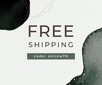 Free shipping code social media shop advertisement template vector