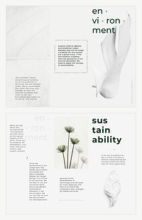 Brochure template vector minimal style set