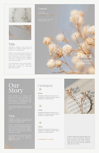 Brochure template vector minimal style set