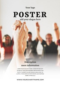 Charity poster template mockup