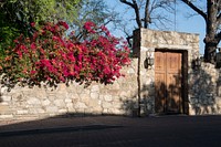 Attractive entrance to an estate in Laredo, Texas. Original image from <a href="https://www.rawpixel.com/search/carol%20m.%20highsmith?sort=curated&amp;page=1">Carol M. Highsmith</a>&rsquo;s America, Library of Congress collection. Digitally enhanced by rawpixel.