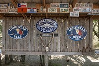 A piece of Luckenbach, Texas, a dot of a place in Gillespie County, Texas, made famous by the country song about &quot;Waylon [Jennings], Willie [Nelson] and the Boys.&quot; The community, first named Grape Creek, was later named after a settler, Carl Albert Luckenbach.