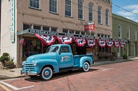 A 1950s-vintage truck outside a general store in Jefferson, a town in Marion County, Texas. Original image from Carol M. Highsmith&rsquo;s America, Library of Congress collection. Digitally enhanced by rawpixel.