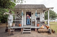 &quot;Uncle Bob&quot; Beringer, a historical interpreter, is photographed on an authentic early-Texas sharecropper&#39;s cabin on the George Ranch Historical Park, a 20,000- acre working ranch in Fort Bend County, Texas, featuring historic homes, costumed interpreters and livestock.