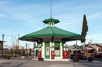 In 2008, nearly 90 years after it was built, this 1919 gas station in El Paso, Texas, was restored by antique business owner Rod Davenport.