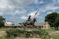 &quot;Texas Ranger,&quot; San Antonio artist Don Hunt&#39;s sculpture of a 19th-Century ranger on horseback at the entrance to the Texas Ranger Hall of Fame and Museum in Waco. Original image from <a href="https://www.rawpixel.com/search/carol%20m.%20highsmith?sort=curated&amp;page=1">Carol M. Highsmith</a>&rsquo;s America, Library of Congress collection. Digitally enhanced by rawpixel.
