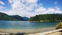 Big lake with a nice weather in Hoodsport, Washington. Original public domain image from Wikimedia Commons