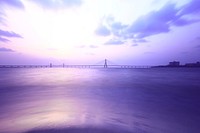 Purple sky seaview with bOriginal public domain image from Wikimedia Commons