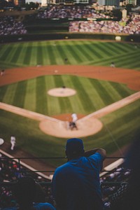 A baseball field. Original public domain image from Wikimedia Commons