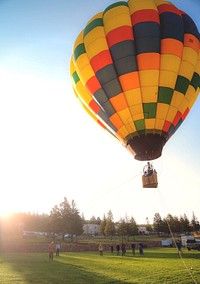 Colorful hot air balloon. Original public domain image from Wikimedia Commons