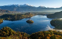Bled, Slovenia. Original public domain image from Wikimedia Commons