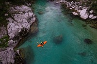 Soča. Original public domain image from Wikimedia Commons