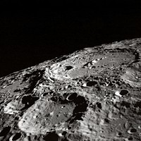 Moon surface. Original public domain image from Wikimedia Commons