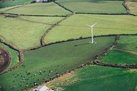 A wind mill in Land's End, Sennen, United Kingdom. Original public domain image from Wikimedia Commons