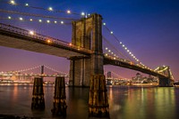 Brooklyn Bridge, New York, United States. Original public domain image from Wikimedia Commons