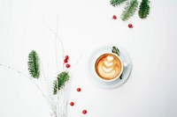 Christmas morning coffee. Original public domain image from Wikimedia Commons