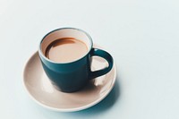 Blue coffee cup. Original public domain image from Wikimedia Commons