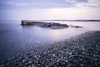 Stony beach. Original public domain image from Wikimedia Commons