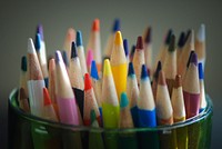 Colored pencils. Original public domain image from Wikimedia Commons