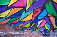 Colorful wall graffiti background. Original public domain image from Wikimedia Commons