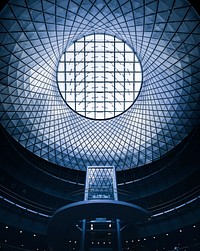 Detail of the roof at Fulton Center NYC. Original public domain image from Wikimedia Commons