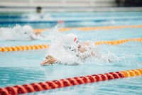 Person swimming. Original public domain image from Wikimedia Commons