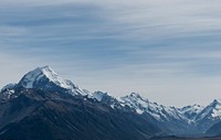 Southern Alps, New Zealand. Original public domain image from Wikimedia Commons