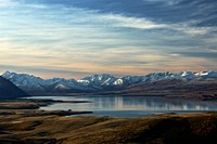 Aesthetic landscape of mountains &amp; lake. Original public domain image from <a href="https://commons.wikimedia.org/wiki/File:Lake_Tekapo,_New_Zealand_(Unsplash).jpg" target="_blank">Wikimedia Commons</a>