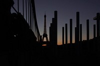 Silhouette of a tower. Original public domain image from Wikimedia Commons