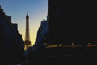 Silhouette of the Eiffel Tower in Paris, France. Original public domain image from <a href="https://commons.wikimedia.org/wiki/File:Zoltan_Tasi_2017_(Unsplash).jpg" target="_blank">Wikimedia Commons</a>