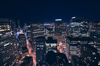 Night view cityscape. Original public domain image from Wikimedia Commons