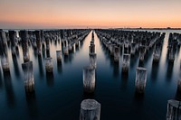 Princes pier, Port Melbourne, Australia. Original public domain image from Wikimedia Commons