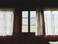 Windows and curtains. Original public domain image from <a href="https://commons.wikimedia.org/wiki/File:Gryon,_Switzerland_(Unsplash).jpg" target="_blank">Wikimedia Commons</a>