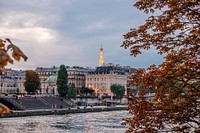 Seine River in Paris during Autumn. Original public domain image from Wikimedia Commons