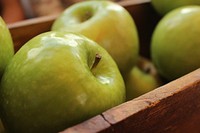 Green apples. Original public domain image from Wikimedia Commons