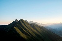 Mountain peaks. Original public domain image from Wikimedia Commons