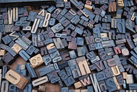 Letter wooden stamps. Original public domain image from Wikimedia Commons