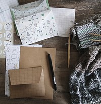 Floral patterned envelopes. Original public domain image from Wikimedia Commons