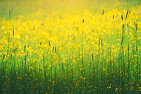 Yellow flowers blooming in the field. Original public domain image from Wikimedia Commons