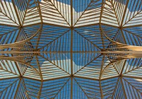 Geometric architecture in Lisbon, Portugal. Original public domain image from Wikimedia Commons