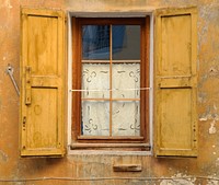 Rustic window in Old city, Brian&ccedil;on, France. Original public domain image from Wikimedia Commons