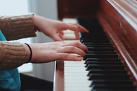 Piano rehearsal. Original public domain image from Wikimedia Commons