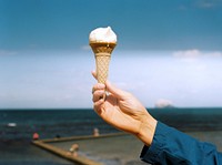 Ice-cream in hot summer time. Original public domain image from Wikimedia Commons