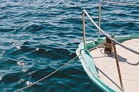 Anchored yacht. Original public domain image from Wikimedia Commons