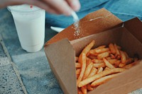 Chips by the sea. Original public domain image from Wikimedia Commons