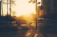 <br />Early morning city traffic at sunrise. Original public domain image from <a href="https://commons.wikimedia.org/wiki/File:Hon_Kim_2015_(Unsplash).jpg" target="_blank">Wikimedia Commons</a>