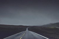 Black and white of long lone road.Original public domain image from <a href="https://commons.wikimedia.org/wiki/File:Smalfjord,_Tana,_Norway_(Unsplash).jpg" target="_blank">Wikimedia Commons</a>